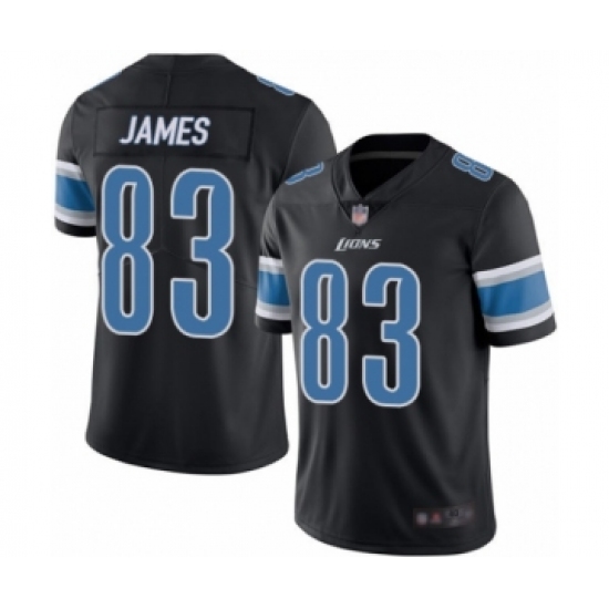 Men's Detroit Lions #83 Jesse James Limited Black Rush Vapor Untouchable Football Jersey - Ujersey