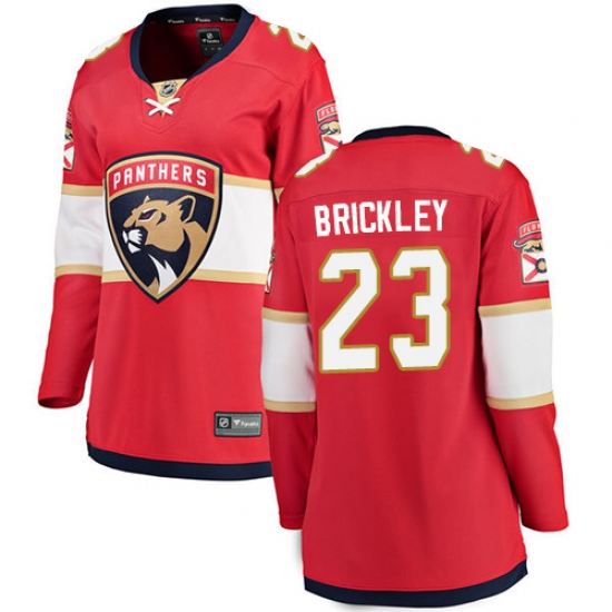 Women's Florida Panthers #23 Connor Brickley Fanatics Branded Red Home Breakaway NHL Jersey - Ujersey