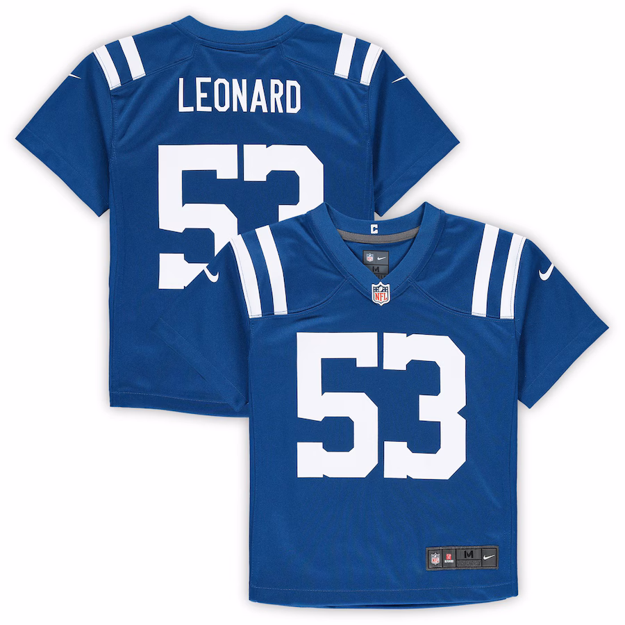 Preschool Indianapolis Colts Shaquille Leonard Nike Royal Game Jersey - Ujersey