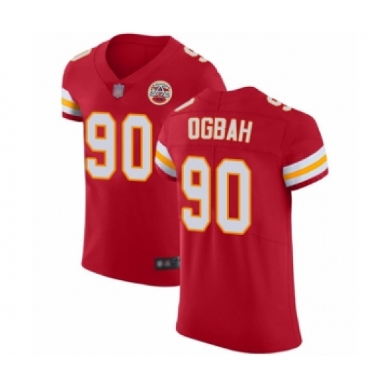 Men's Kansas City Chiefs #90 Emmanuel Ogbah Red Team Color Vapor Untouchable Elite Player Football Jersey - Ujersey