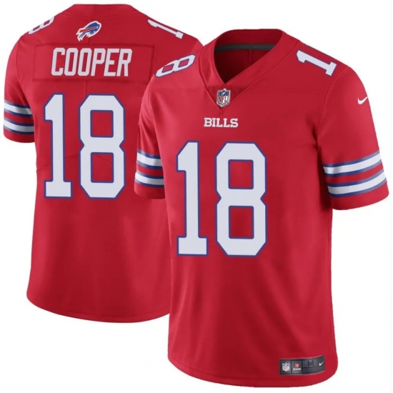 Men's Buffalo Bills #18 Amari Cooper Red 2024 Vapor Untouchable Limited Football Stitched Jersey