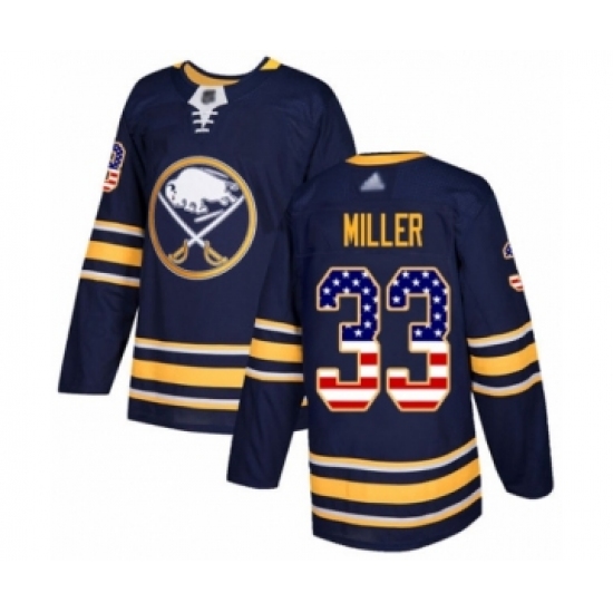 Youth Buffalo Sabres #33 Colin Miller Authentic Navy Blue USA Flag Fashion Hockey Jersey - Ujersey