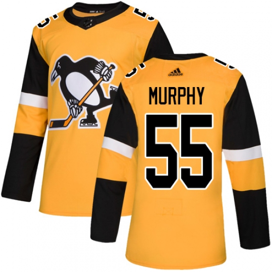 Youth Adidas Pittsburgh Penguins #55 Larry Murphy Authentic Gold Alternate NHL Jersey - Ujersey