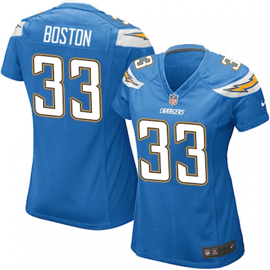 Women's Nike Los Angeles Chargers #33 Tre Boston Game Electric Blue Alternate NFL Jersey - Ujersey