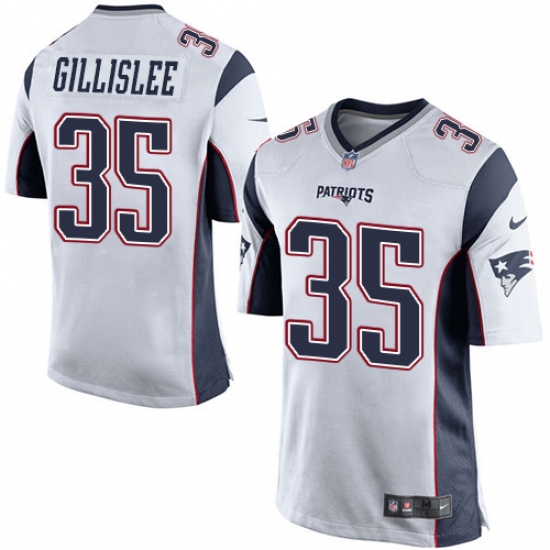Men's Nike New England Patriots #35 Mike Gillislee Game White NFL Jersey - Ujersey