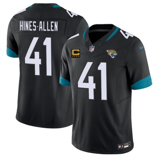 Men's Jacksonville Jaguars #41 Josh Hines-Allen Black 2025 With 4-Star C F.U.S.E. Vapor Limited Football Stitched Jersey - Ujersey