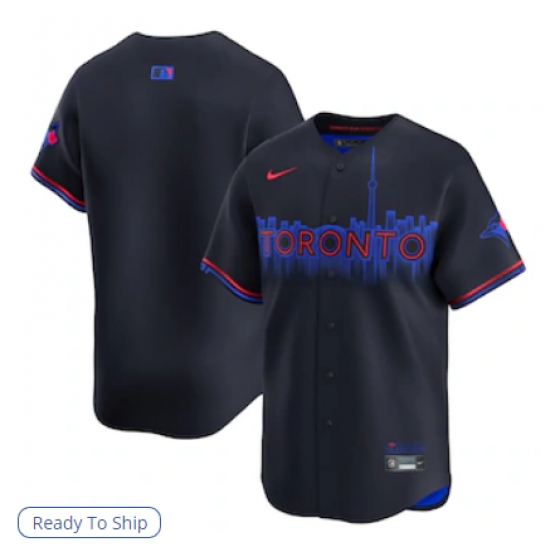 Men's Toronto Blue Jays Blank Nike Navy 2024 City Connect Limited Jersey - Ujersey
