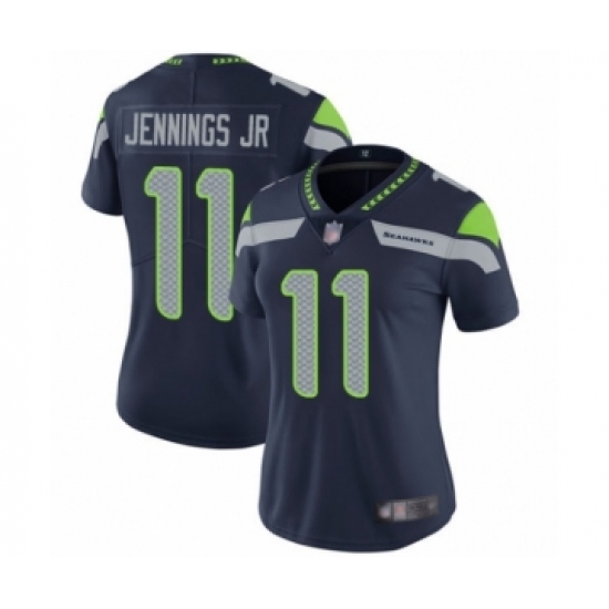 Women's Seattle Seahawks #11 Gary Jennings Jr. Navy Blue Team Color Vapor Untouchable Limited Player Football Jersey - Ujersey