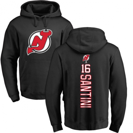 NHL Adidas New Jersey Devils #16 Steve Santini Black Backer Pullover Hoodie - ujerseystore