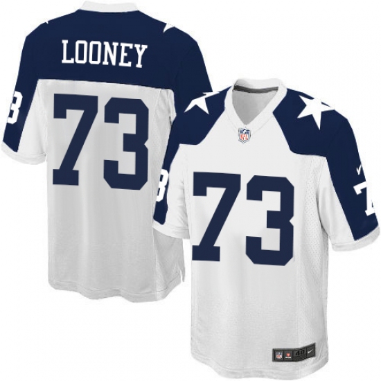 Men's Nike Dallas Cowboys #73 Joe Looney Game White Throwback Alternate NFL Jersey - Ujersey
