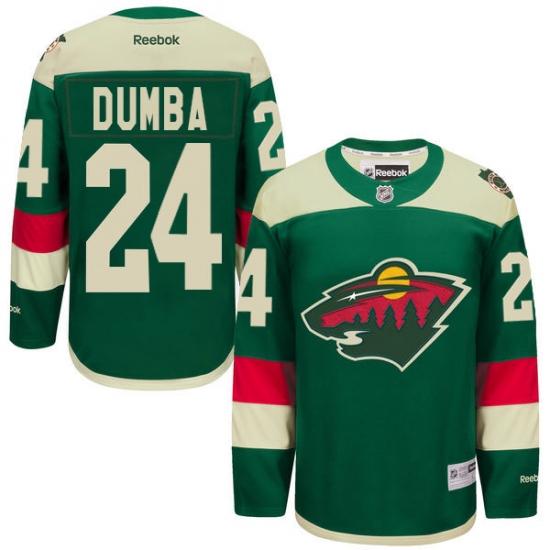 Men's Reebok Minnesota Wild #24 Matt Dumba Premier Green 2016 Stadium Series NHL Jersey - Ujersey