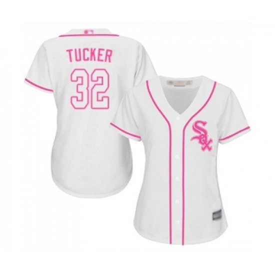 Women's Chicago White Sox #32 Preston Tucker Replica White Fashion Cool Base Baseball Jersey - Ujersey
