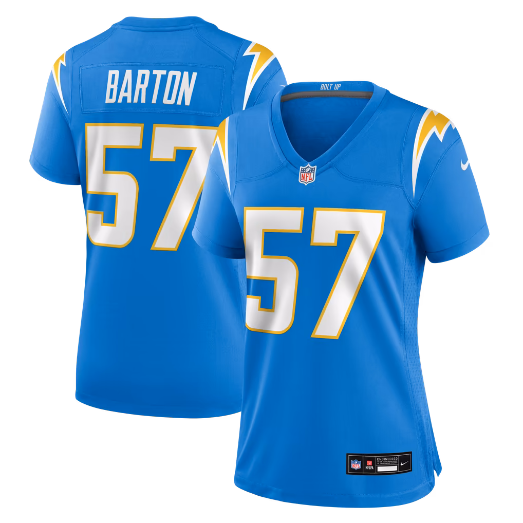 Women's Los Angeles Chargers Lander Barton Nike Powder Blue Team Game Jersey - U-jersey