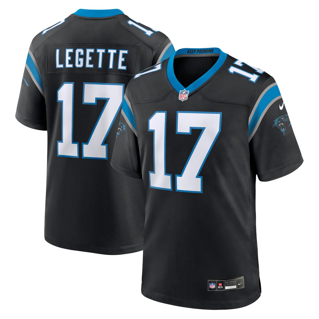 Men's Carolina Panthers Xavier Legette Nike Black Team Game Player Jersey - Ujersey NHL
