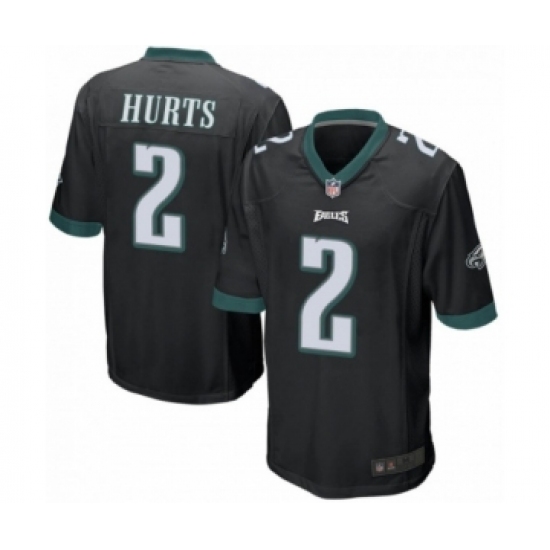 Philadelphia Eagles #2 Jalen Hurts Game Black Alternate Football Jersey - Ujersey
