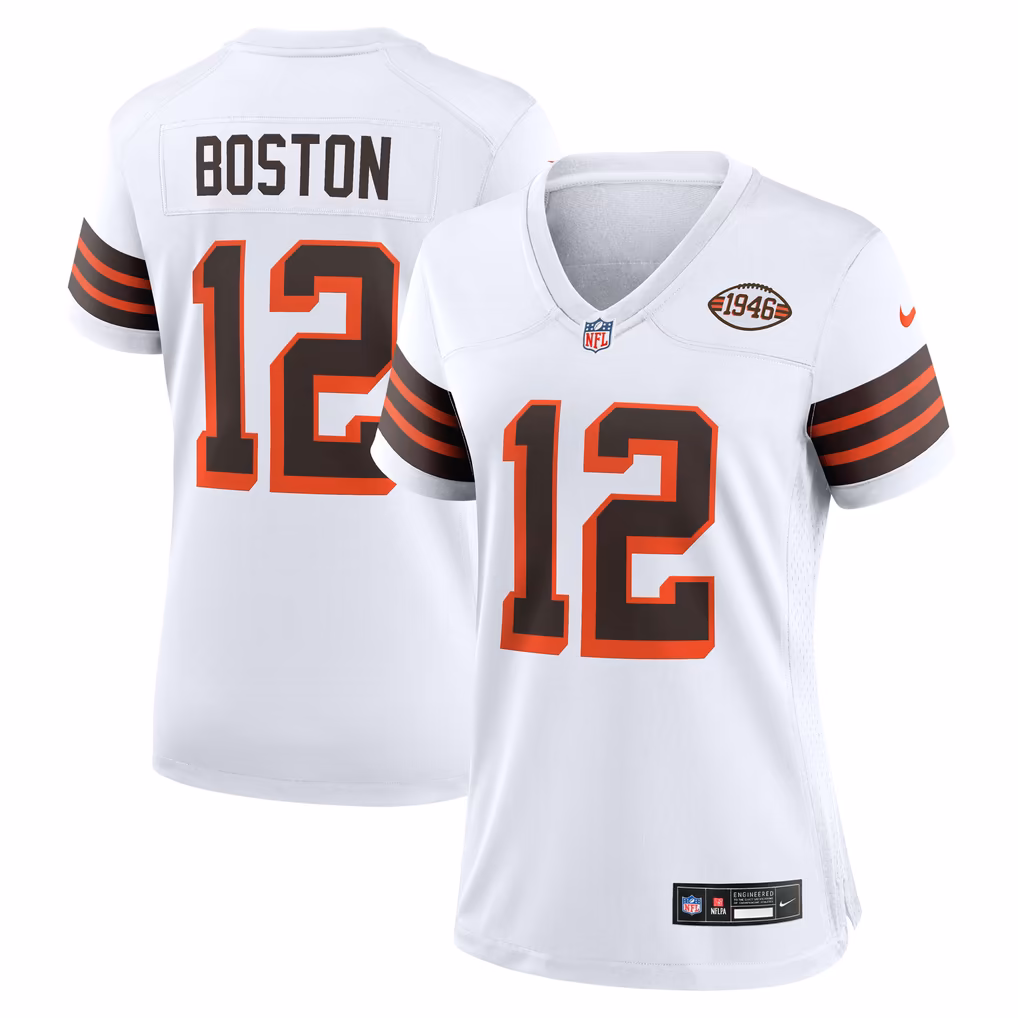 Women's Cleveland Browns Denzel Boston Nike White Alternate Game Jersey