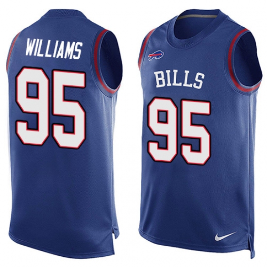 Men's Nike Buffalo Bills #95 Kyle Williams Limited Royal Blue Player Name & Number Tank Top NFL Jersey - Ujersey