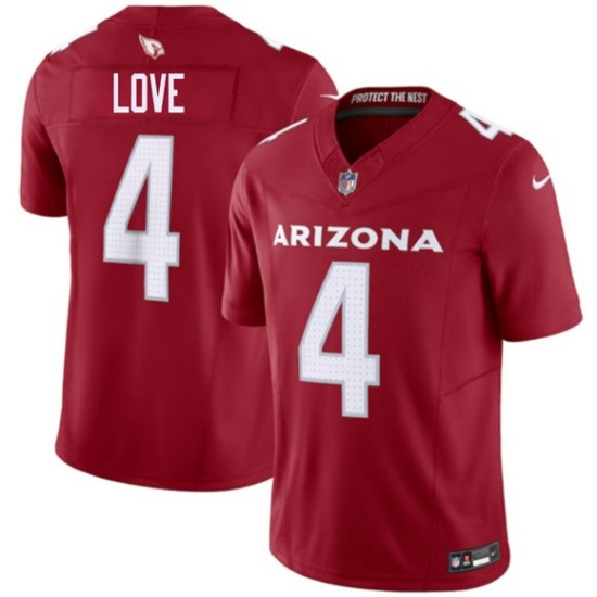 Men's Arizona Cardinals #4 Jeremiyah Love Red 2026 Draft F.U.S.E. Vapor Untouchable Limited Football Stitched Jersey - Ujersey