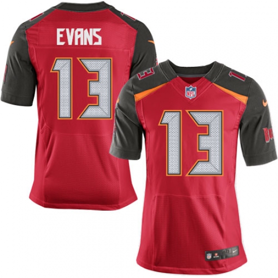 Men's Nike Tampa Bay Buccaneers #13 Mike Evans Elite Red Team Color NFL Jersey - Ujersey