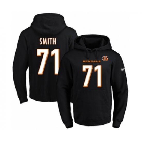 Football Men's Cincinnati Bengals #71 Andre Smith Black Name & Number Pullover Hoodie - Ujersey