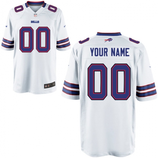 Nike Men's Buffalo Bills Customized Game White Jersey - Ujersey