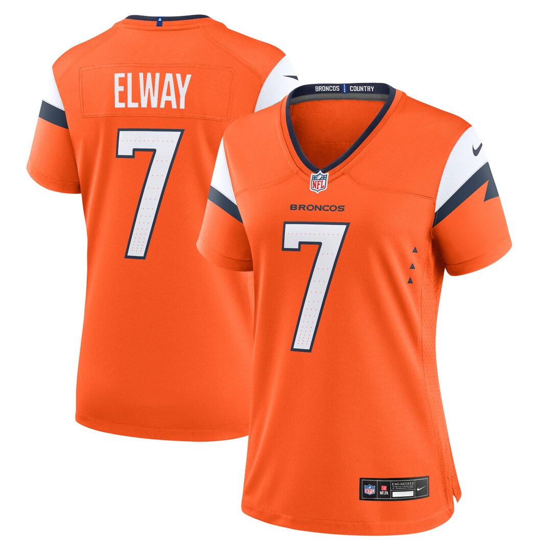 Women's Denver Broncos John Elway Nike Orange Team Retired Player Game Jersey - Ujersey