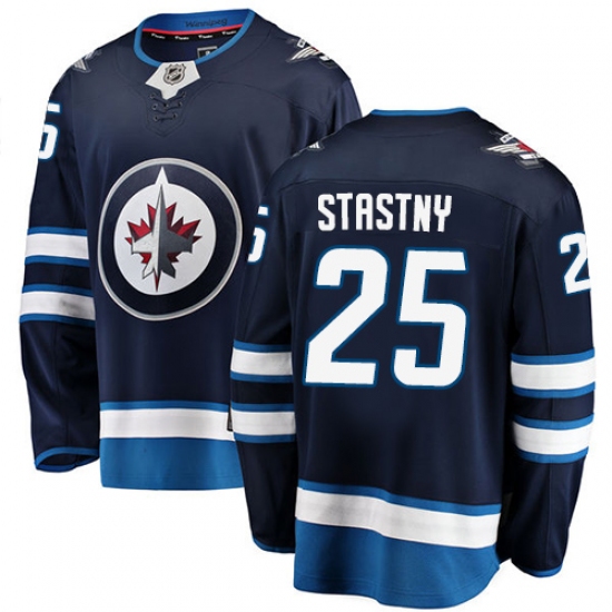 Youth Winnipeg Jets #25 Paul Stastny Fanatics Branded Navy Blue Home Breakaway NHL Jersey - Ujersey