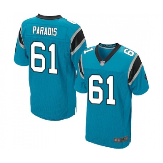 Men's Carolina Panthers #61 Matt Paradis Elite Blue Alternate Football Jersey - Ujersey