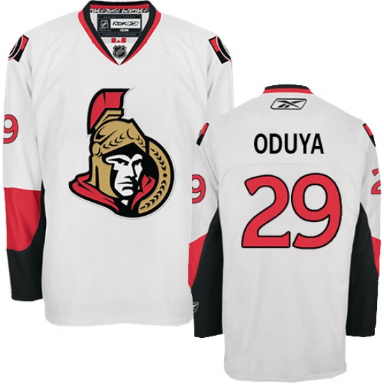 Men's Reebok Ottawa Senators #29 Johnny Oduya Authentic White Away NHL Jersey - Ujersey