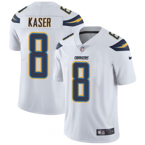 Men's Nike Los Angeles Chargers #8 Drew Kaser White Vapor Untouchable Limited Player NFL Jersey - Ujersey