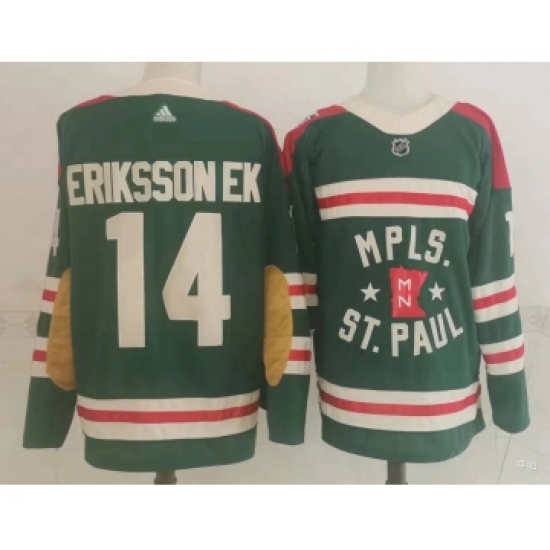 Men Minnesota Wild 14 Erikssonek Green Classic Edition 2022 Adidas NHL Jersey - Ujersey