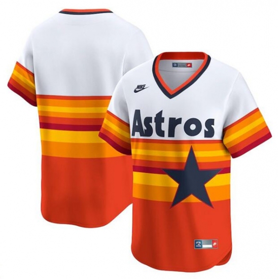 Men's Houston Astros White Throwback Cooperstown Collection Limited Stitched Baseball Jersey - Ujersey