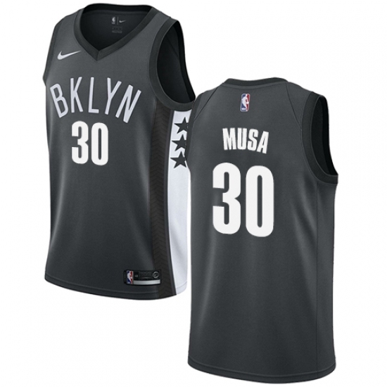 Youth Nike Brooklyn Nets #30 Dzanan Musa Swingman Gray NBA Jersey Statement Edition - Ujersey