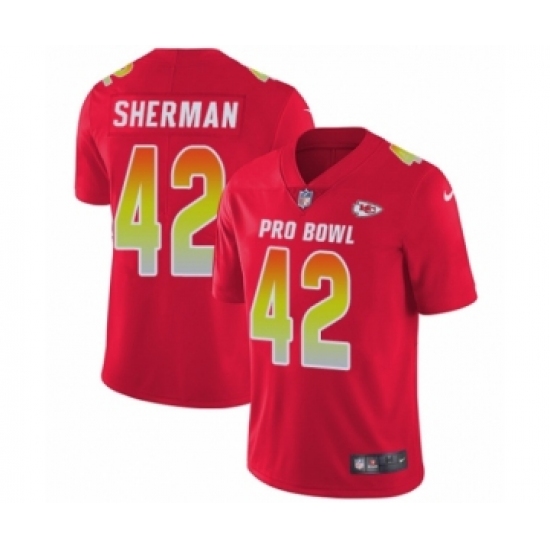 Youth Nike Kansas City Chiefs #42 Anthony Sherman Limited Red AFC 2019 Pro Bowl NFL Jersey - Ujersey