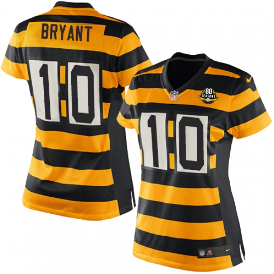 Women's Nike Pittsburgh Steelers #10 Martavis Bryant Limited Yellow/Black Alternate 80TH Anniversary Throwback NFL Jersey - Ujersey