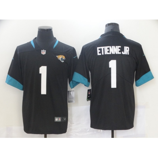 Men's Jacksonville Jaguars #1 Travis Etienne Jr. Black Nike 2021 Alternate Limited Jersey - Ujersey