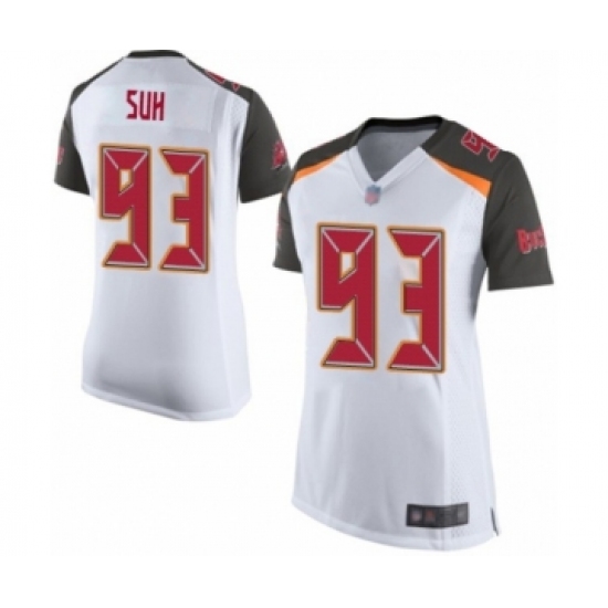 Women's Tampa Bay Buccaneers #93 Ndamukong Suh Game White Football Jersey - Ujersey
