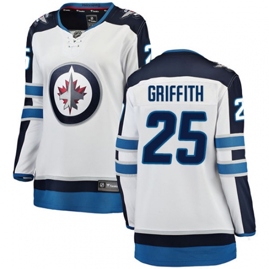 Women's Winnipeg Jets #25 Seth Griffith Fanatics Branded White Away Breakaway NHL Jersey - Ujersey