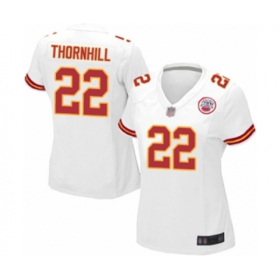 Women's Kansas City Chiefs #22 Juan Thornhill Game White Football Jersey - Ujersey