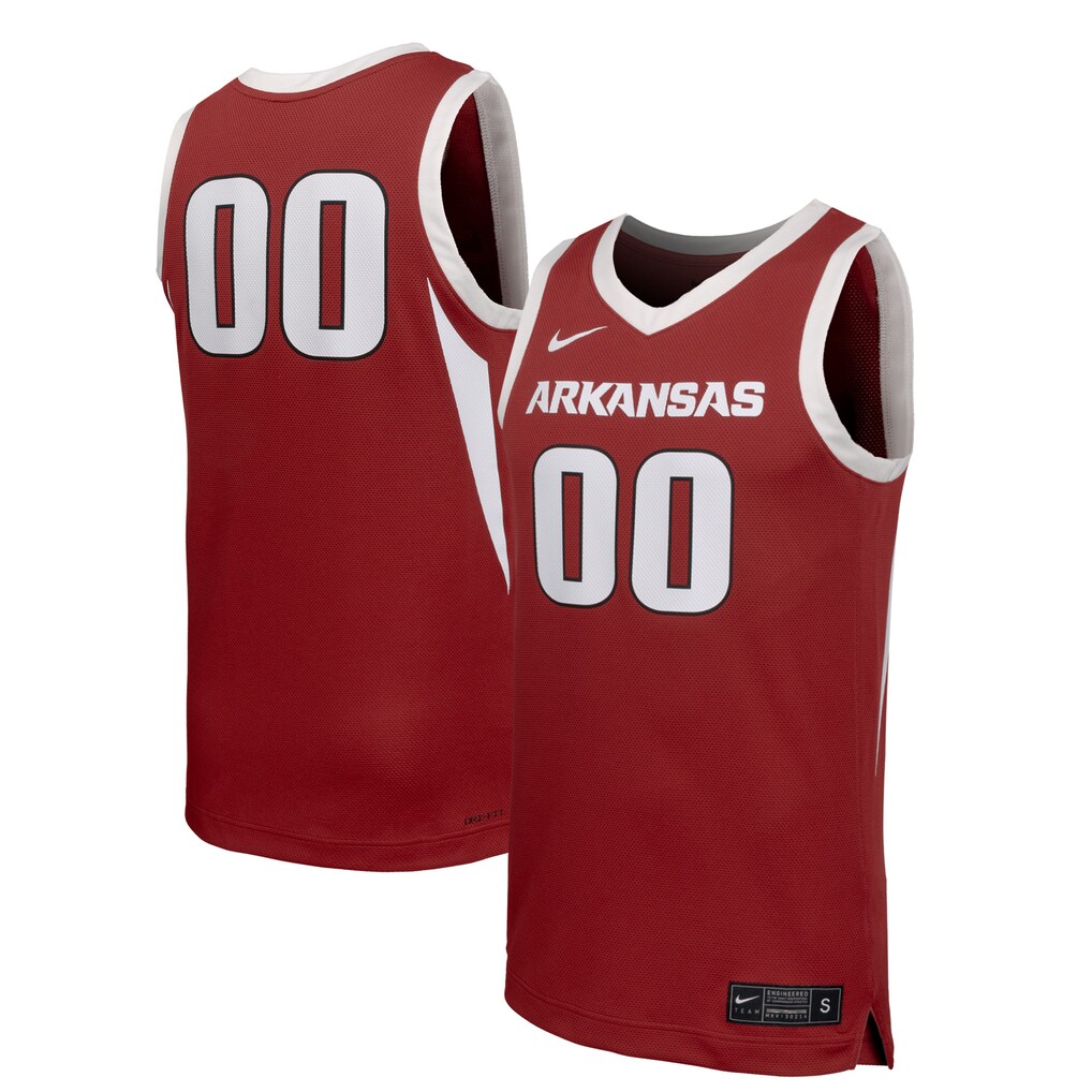 Men's Nike #00 Cardinal Arkansas Razorbacks Replica Basketball Jersey - U-jersey