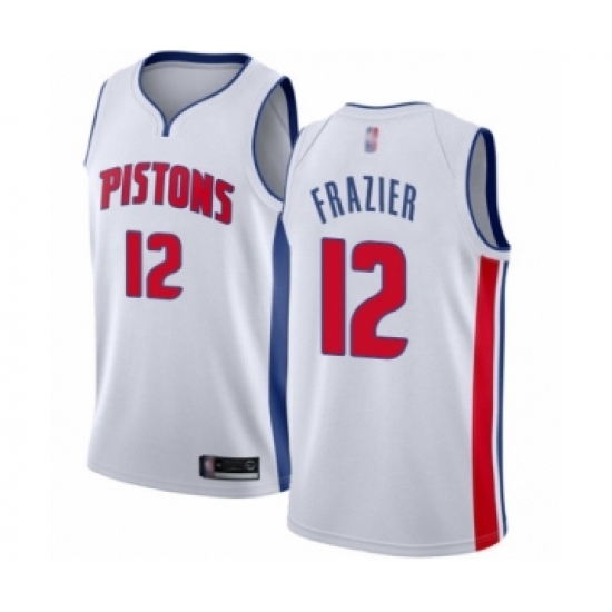 Youth Detroit Pistons #12 Tim Frazier Swingman White Basketball Jersey - Association Edition - Ujersey
