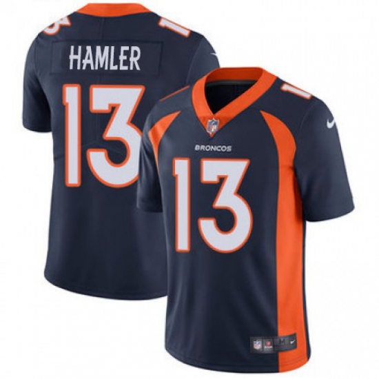 Youth Denver Broncos #13 KJ Hamler Navy Blue Alternate Stitched Vapor Untouchable Limited Jersey - Ujersey