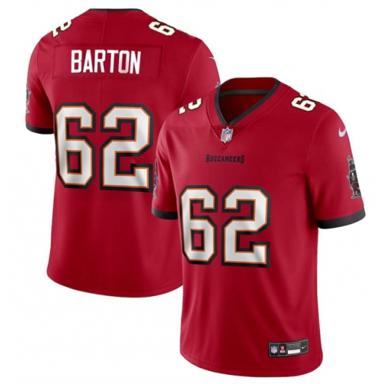 Men's Tampa Bay Buccaneers #62 Graham Barton Red 2024 Draft Vapor Limited Football Stitched Jersey - Ujersey