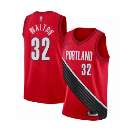 Youth Portland Trail Blazers #32 Bill Walton Swingman Red Finished Basketball Jersey - Statement Edition - Ujersey