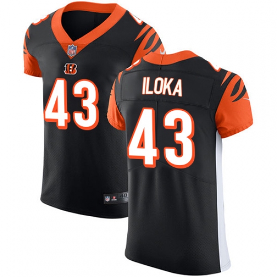 Men's Nike Cincinnati Bengals #43 George Iloka Black Team Color Vapor Untouchable Elite Player NFL Jersey - Ujersey