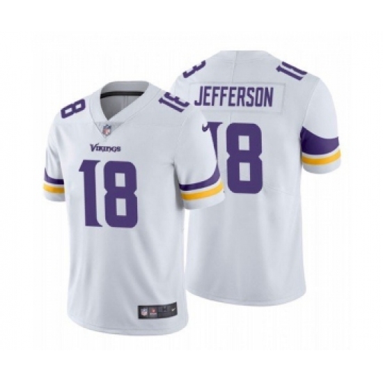Men's Minnesota Vikings #18 Justin Jefferson 2020 White Vapor Untouchable Nike Limited Jersey - Ujersey