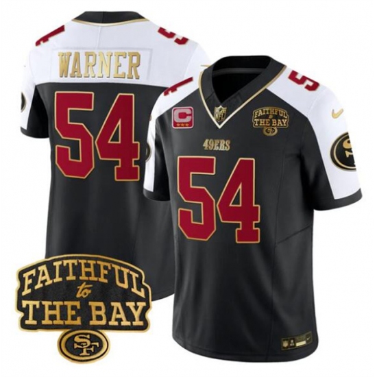 Men's San Francisco 49ers #54 Fred warner Black Alternate 2025 F.U.S.E. 3-Star C With Faithful To The Bay Limited V8 Football Stitched Jersey - Ujersey