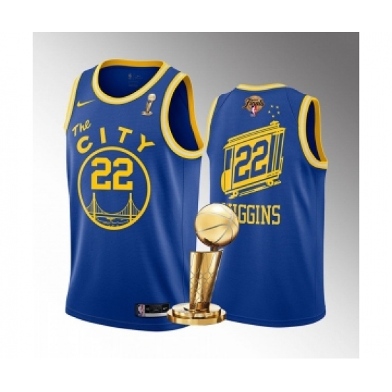 Mens Golden State Warriors #22 Andrew Wiggins Royal 2022 NBA Finals Champions Stitched Jersey - Ujersey