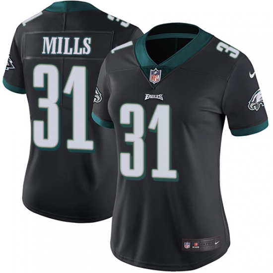 Women's Nike Philadelphia Eagles #31 Jalen Mills Black Alternate Vapor Untouchable Limited Player NFL Jersey - Ujersey