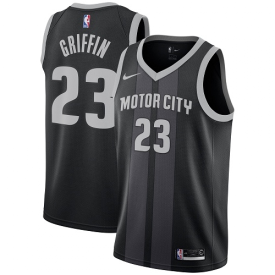 Youth Nike Detroit Pistons #23 Blake Griffin Swingman Black NBA Jersey - City Edition - Ujersey